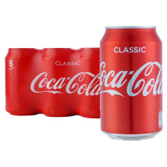 英国原装进口 可口可乐 (Coca-Cola)经典原味汽水330ml*8罐 可口可乐官方进口