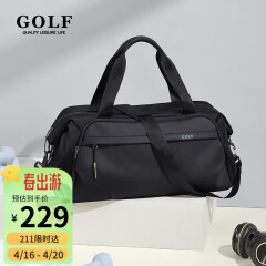 高尔夫（GOLF）旅行包男女运动健身包干湿分离短途手提行李包单肩斜挎旅游袋黑色