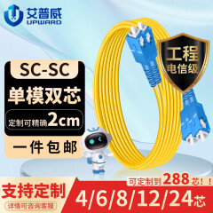 艾普威 电信级 单模双芯OS2/SM 光纤跳线 UPC 9/125μm  尾纤跳线 单模多芯可定制 长度可定制 SC-ST | 单模双芯 10米