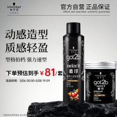 施华蔻（Schwarzkopf）got2b酷印套装(发胶250ml+发蜡100g)定型蓬松喷雾发蜡发泥