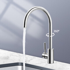 普乐美（primy）厨房冷热水龙头水槽洗菜盆防溅龙头304不锈钢洗碗盆万向出水管 厨房龙头-冷热水