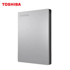 东芝（TOSHIBA）1TB 移动硬盘机械 Slim系列 USB3.2 Gen 1 2.5英寸 银色 兼容Mac 金属超薄 密码保护 轻松备份