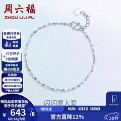周六福（ZLF）三八节女神礼物  PT950铂金手链女款白金简约百搭扭纹手饰 16cm+2cm尾链 - 2.53g pt950