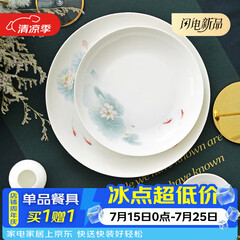 华光陶瓷碗套装 抗菌骨瓷餐具 釉中彩碗碟套装家用中式 春江水暖 春江水暖 46头礼盒装【抗菌瓷】