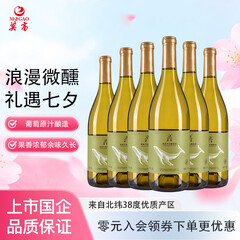 莫高（MOGAO）葡萄酒红酒 薏丝琳干白葡萄酒 微醺晚安酒 750ml*6瓶整箱装