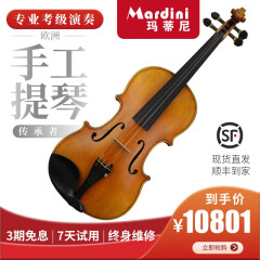 玛蒂尼MN-09手工提琴成人儿童考级演奏小提琴进口乌木配件扳指