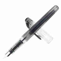 白金（PLATINUM）PreppyII万年笔 学生练字钢笔02 EF尖 PSQ-400C 黑色（原配1支一次性墨囊）