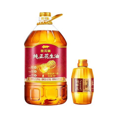 金龙鱼金龙鱼纯正花生油4升+400ML*2古法小榨花生油压榨花生油食用油 4L+400ML【共4.4L】