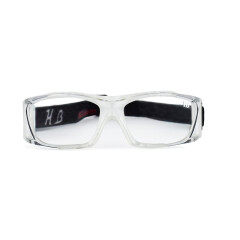 豪邦篮球镜近视运动近视眼镜篮球眼镜足球护目镜免费配近视镜片YD027 透明白色