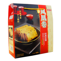 万腾 凤凰卷礼盒520g鸡蛋卷广东特产 传统点心 手工糕点