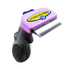 富美内特（FURminator）猫梳子 宠物梳毛器撸猫梳子 长毛猫梳短毛猫咪排梳猫用品 【经典】小号长毛猫（≤4.5kg）