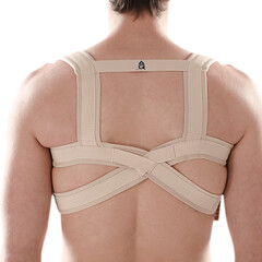AQ背部塑身矫正带坐姿矫正带男女儿童学生塑身带5327 肤色 (建议选购大一码） M胸围77.5-87.6CM
