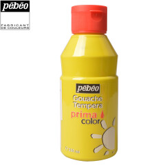 法国贝碧欧Pebeo 儿童水粉颜料 可水洗颜料 单支装250ml 柠檬黄