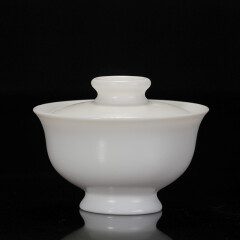 贰号（ERHAO）陈清宜手工德化白瓷盖碗茶壶大号三才白色泡茶碗盖碗C款