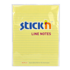 N次贴（STICKN）36522 格线型便签纸/便利贴(203×150mm)黄色 50张/本