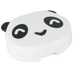 洁达 隐形眼镜盒伴侣盒双联盒护理盒 可爱熊猫 A-6001 白色