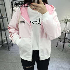 晗韵洛2017春装新款少女韩版长袖宽松短外套