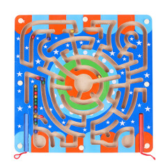 三格田（SANGTY）儿童运笔走珠磁性迷宫城市智力玩具2D魔幻轨道迷宫智力球飞行棋儿童 2641环形迷宫/飞行棋（2合1）