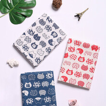 桌布少女心ins茶几桌布长方形餐桌布棉麻布艺小清新布料台布花布 幸运猫白 100*150cm