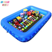 儿童玩具充气沙滩池套装室内儿童决明子沙滩玩具套装宝宝小孩假玩沙子沙池组合家用围栏玩具 180码+20斤决明子+30玩具+礼包