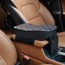 普立希 汽车扶手箱增高垫套 车用记忆棉中央手扶箱加高垫车载手机盒支架 七彩面色一个 比亚迪S6S7宋唐元秦F3LG3R速锐M6G3思锐