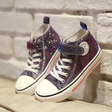 回力童鞋女童帆布鞋2020春季新款韩版小学生儿童单鞋中大童运动鞋 263紫色 23码165/内长约16cm