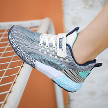 巴邦豆男童鞋2021秋季新款儿童鞋男童运动鞋网面透气网鞋大童男鞋中小童春秋男孩休闲鞋 XT1227-灰蓝（双网） 32码鞋内长20.3CM