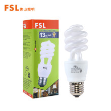 佛山照明（FSL）T3节能灯螺旋型灯泡E27大螺口13W白光 单支装（量大定制）