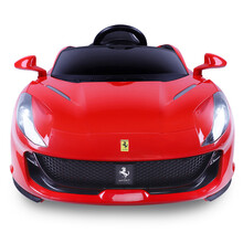 贝多奇（BEIDUOQI）儿童电动车四轮可坐人早教带摇摆婴幼小孩可充电电瓶遥控车宝宝玩具汽车跑车童车 魂动红