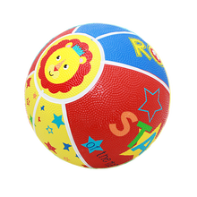 费雪橡胶球小篮球玩具拍拍皮球儿童玩具球宝宝投篮架用球配气筒气针 17CM星星款送气筒