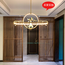 明镜致远 官窑禅意全铜玄关吊灯 轻奢新中式茶室餐厅艺术工作室灯 【梅花-长】长100*宽30CM