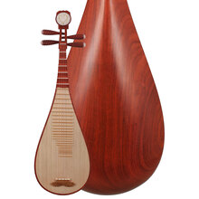 江音（Jiangyin）江音6912花梨红木非洲紫檀木清水抛光成人初学琵琶乐器 支持工艺定做（琴轴头花等） 默拍不