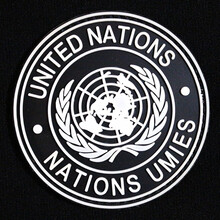 第七大陆 夜光户外个性魔术贴章战术橡胶背包大臂章 008 联合国