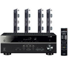 雅马哈（Yamaha）HTR-3072+NS-IW760 音箱 吸顶式音响 天花吊顶/嵌入式背景音乐蓝牙音响 USB音响（5件套）