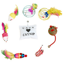 猫玩具自嗨猫咪用品20件套逗猫套装组合套餐逗猫棒羽毛铃铛小猫 猫玩具组合20件套 均码