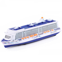 合金航母模型仿真游轮船导弹护卫舰驱逐舰军舰回力男孩儿童玩具船 东方明珠号游轮=盒装深蓝色