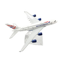 国航南航东航合金飞机模型16CM空客380/747/777客机场跑道静态摆件 380英国航空16cm