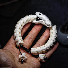 蛇骨手鎖文玩手串男流行飾民族風 蛇骨手串天然文玩手錬串原創進口高密度飾品情侶佛珠生日禮物手工