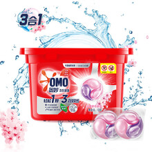 奥妙（OMO）柔顺洗衣凝珠 270g去渍除菌留香三合一酵素洗衣球(多色)(新老包装随机发货) 樱花甜香18颗