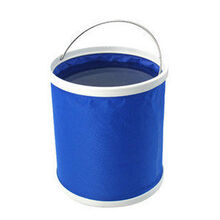 洗车水桶好收纳车用折叠牛津布大号水桶蓝色 蓝色11升