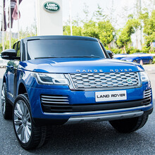 路虎揽胜儿童电动车四轮可坐人双人双座男女宝宝小孩四轮越野遥控玩具车 烤漆蓝【四驱+MP4液晶屏+避震软轮+皮座椅】 12V12A超大电瓶