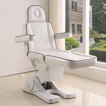 oeny 电动美容床多功能纹绣床微整手术注射椅按摩纹身床升降美容院专用 一拖三纯白黑边