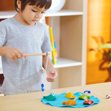 进口PlanToys5629钓鱼游戏手眼协调亲子互动游戏木制益智平衡玩具