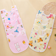 5条/10条婴儿天鹅绒围嘴防水暗扣儿童口水巾宝宝食饭兜婴幼儿围兜 女宝粉黄5条装