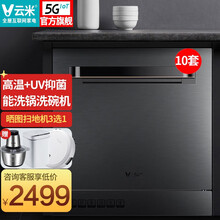 云米嵌入式AI洗碗机lron智目洗10套大容量家用厨房高温+UV消毒清洁热风烘干洗碗柜可连APP小米 【10套】VDW0805