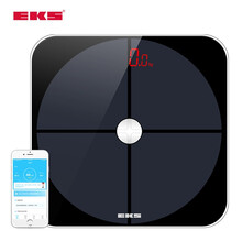 EKS 智能测脂肪体脂秤蓝牙电子称体重秤-9918 黑色