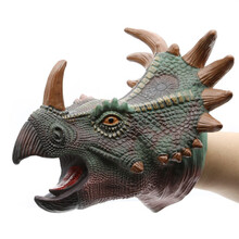 中杰铭玩具仿真恐龙手偶手套软胶三角霸王龙大象狮子老虎儿童仿真动物模型男孩玩具模型儿童玩具 戟龙