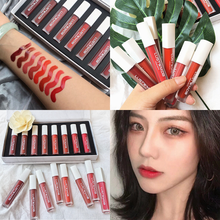 镜面8只唇釉口红套装持久不易脱色韩国唇彩唇蜜ins火唇膏 大理石镜面唇釉套餐