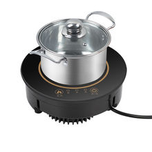 小火锅电磁炉圆形商用嵌入式小型迷你800W单人一人一锅宿舍电池炉 电磁炉 +不锈钢锅
