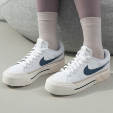 耐克（Nike）滑板鞋女鞋夏季新款COURT小白鞋潮流运动轻便透气休闲鞋 DM7590-104厚底增高 36.5